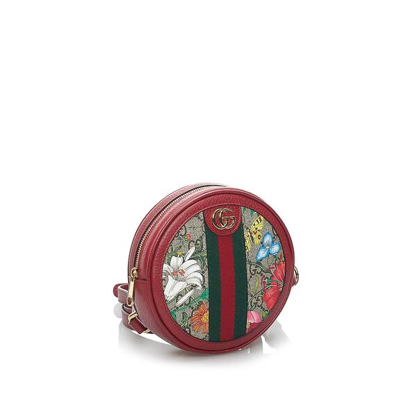 Gucci Gg Supreme Flora Ophidia Round Backpack - Picture 1 of 9